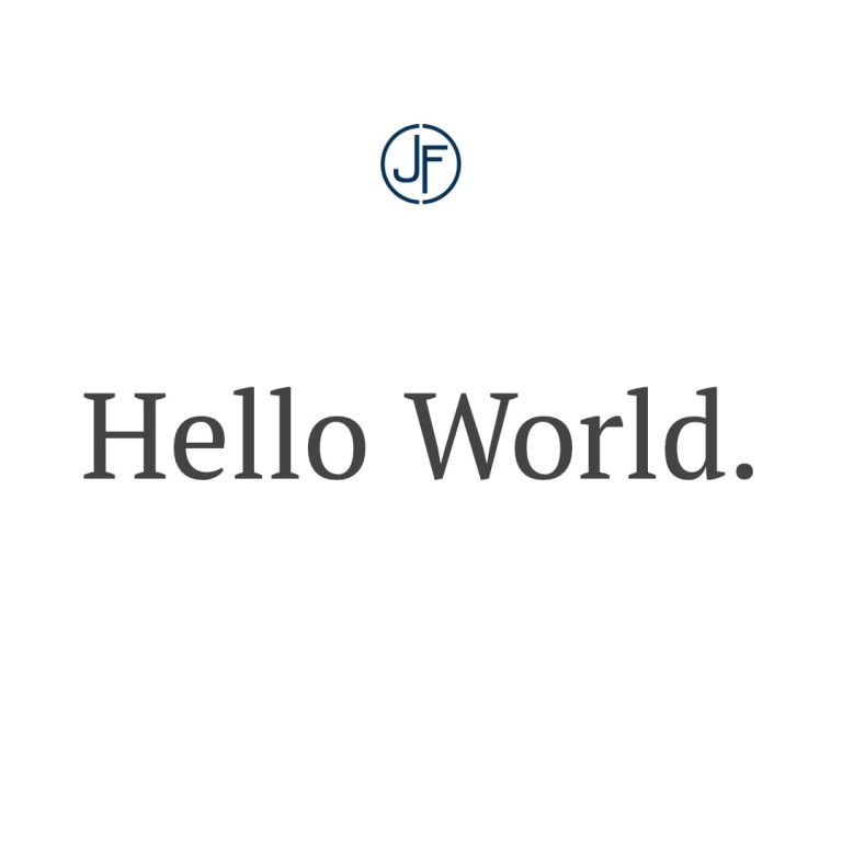 Hello world JF