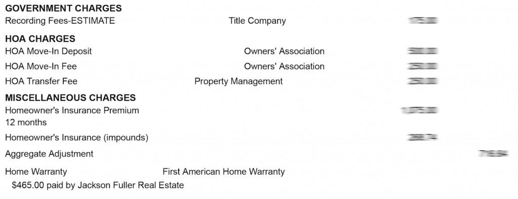 hoa statement hoa statement