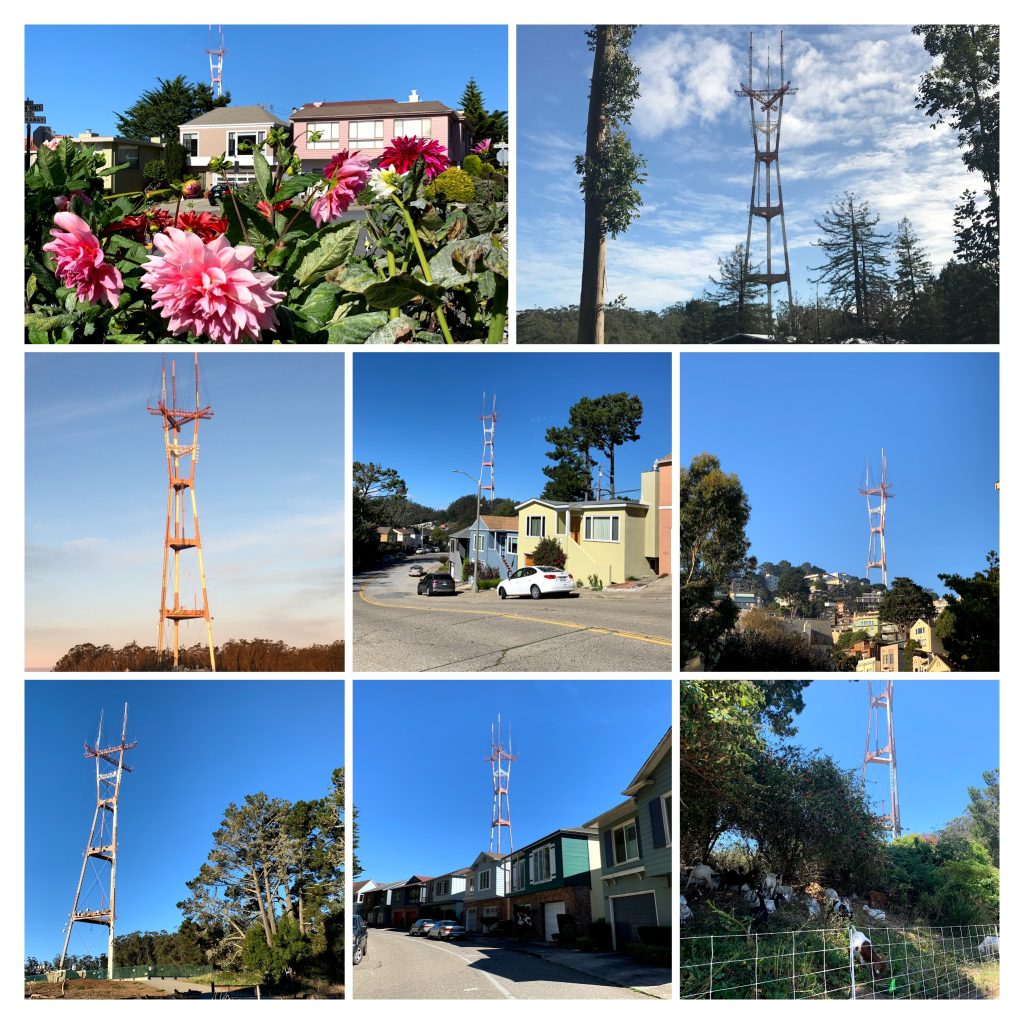 Collage of Sutro Tower photos