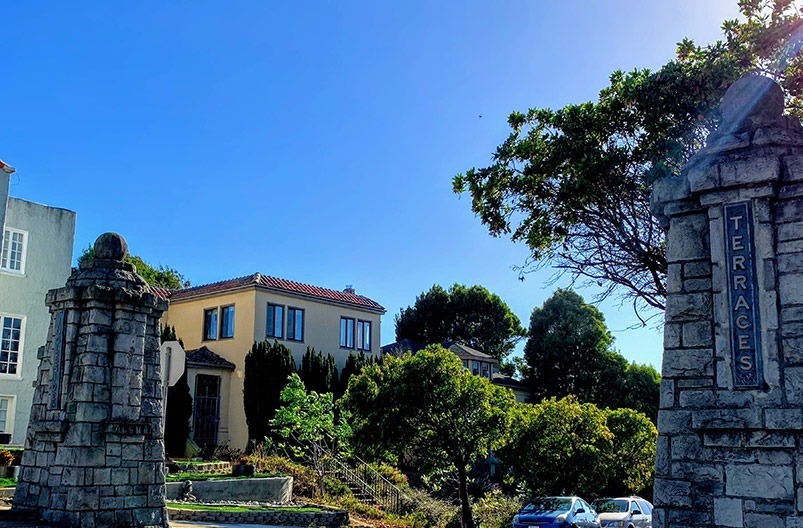 Entrance to Ingleside Terraces Neighborhood San Francisco