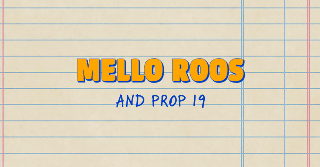 Mello Roos and Proposition 19