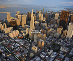 Ariel Map of Downtown San Francisco Jackson Square
